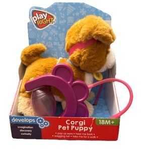 New Pull Along Dog Puppy Corgi Pet Puppy 18m+ Imagination Pretend Puppy